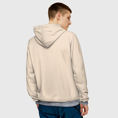 Мужская толстовка Психолог кот / 3D-Меланж – фото 4