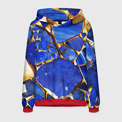 Мужская толстовка A gold mineral in a blue stone