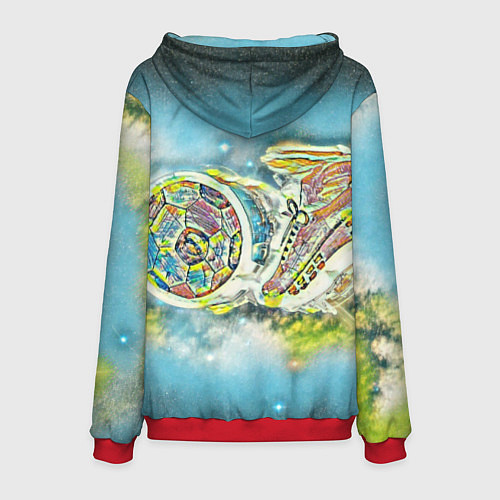 Мужская толстовка Удар по воротам / 3D-Красный – фото 2