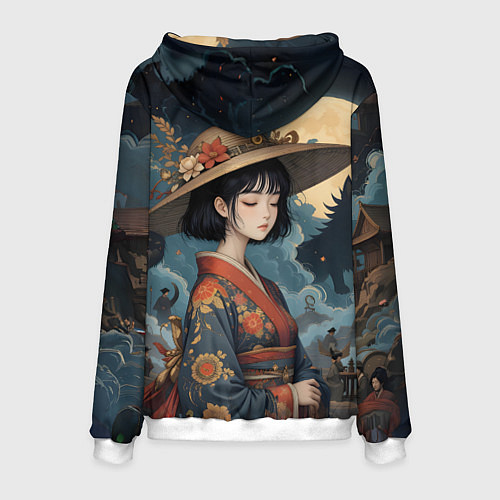 Мужская толстовка Аниме таинственная шляпка / 3D-Белый – фото 2
