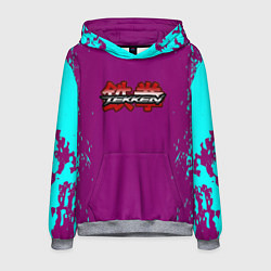 Толстовка-худи мужская Tekken краски неон, цвет: 3D-меланж