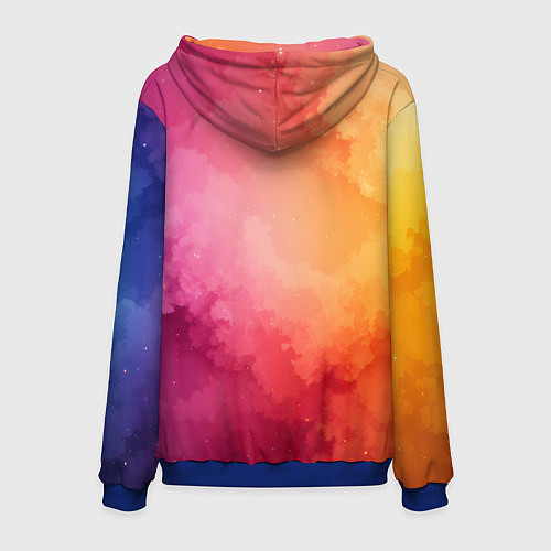Мужская толстовка Облака краски / 3D-Синий – фото 2
