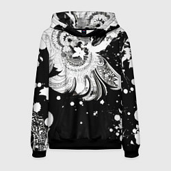 Толстовка-худи мужская Абстрактная экспрессивная композиция, цвет: 3D-черный