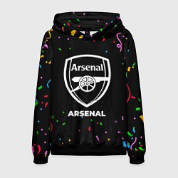 Толстовка-худи мужская Arsenal конфети, цвет: 3D-черный