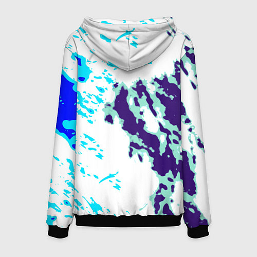 Мужская толстовка Portal краски синие / 3D-Черный – фото 2