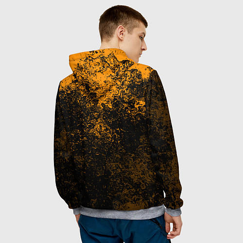 Мужская толстовка Quake краски брызги оранжевый / 3D-Меланж – фото 4