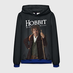Толстовка-худи мужская Бильбо Хоббит, цвет: 3D-синий