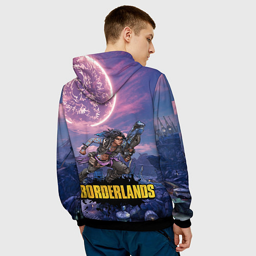 Мужская толстовка Borderlands вооружение / 3D-Черный – фото 4