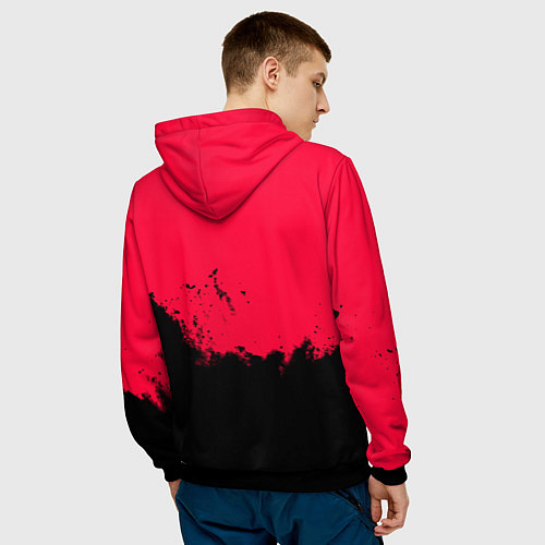 Мужская толстовка Dayz черные краски / 3D-Черный – фото 4