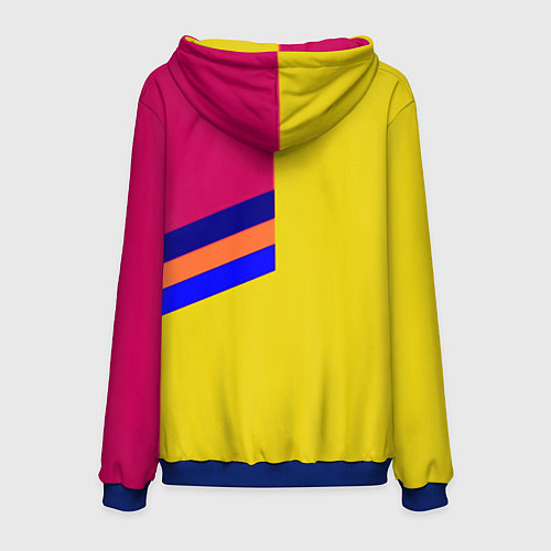 Мужская толстовка Барселона фк клуб геометрия / 3D-Синий – фото 2