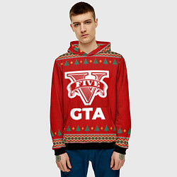 Толстовка-худи мужская GTA new year, цвет: 3D-черный — фото 2