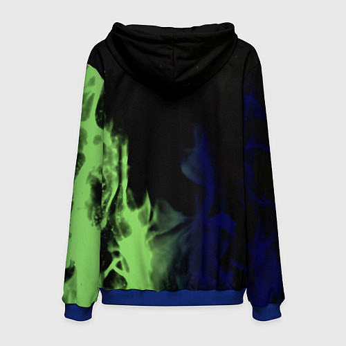 Мужская толстовка Portal fire steel / 3D-Синий – фото 2