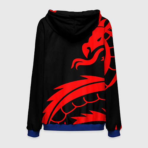 Мужская толстовка Rainbow six dragon fire logo / 3D-Синий – фото 2