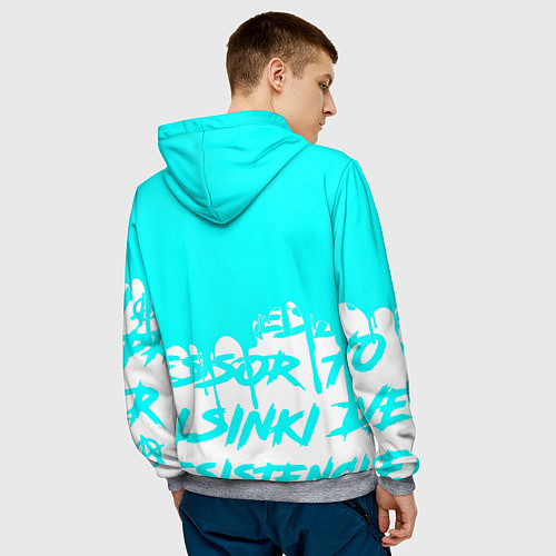 Мужская толстовка Rust надписи краски / 3D-Меланж – фото 4