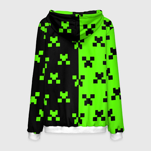 Мужская толстовка Майкрафт стиль текстура / 3D-Белый – фото 2