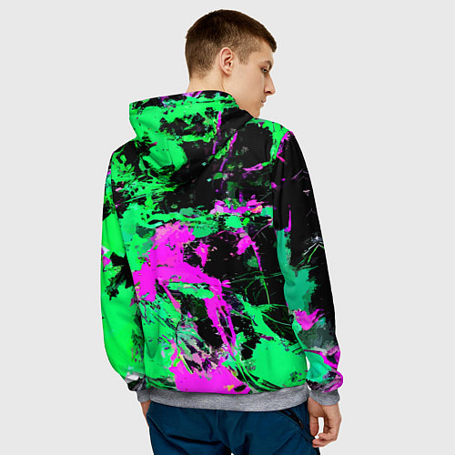 Мужская толстовка Counter Strike - neon revolution / 3D-Меланж – фото 4