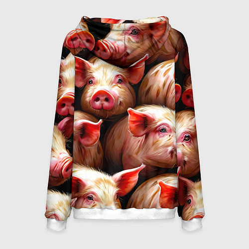 Мужская толстовка Поросята / 3D-Белый – фото 2
