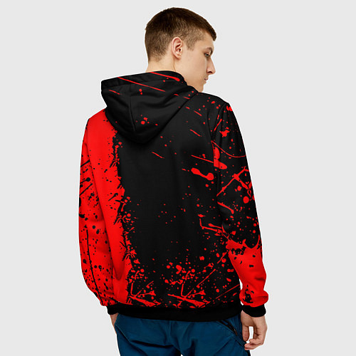 Мужская толстовка Linkin park краски всплеск текстура / 3D-Черный – фото 4