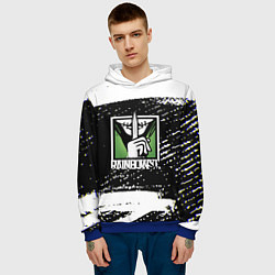 Толстовка-худи мужская Rainbow six краски штрихи, цвет: 3D-синий — фото 2