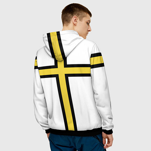 Мужская толстовка Сюрко тевтонского рыцаря / 3D-Черный – фото 4