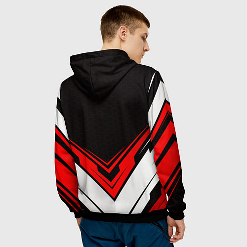 Мужская толстовка Герб России - униформа / 3D-Черный – фото 4