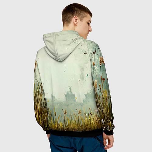 Мужская толстовка Аист / 3D-Черный – фото 4