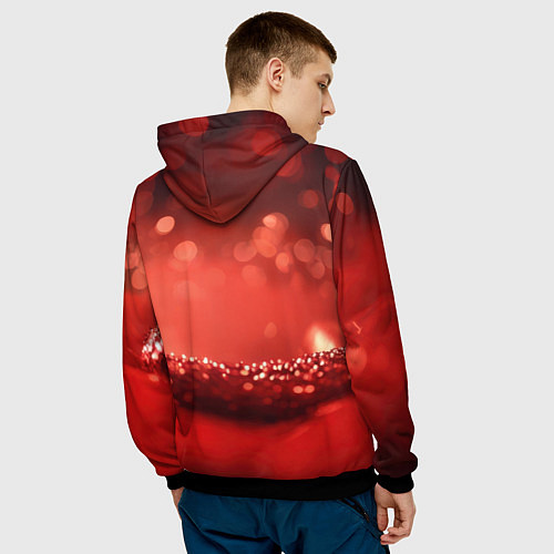 Мужская толстовка Влюбленные котята с сердечком / 3D-Черный – фото 4