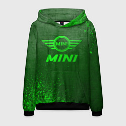 Толстовка-худи мужская Mini - green gradient, цвет: 3D-черный