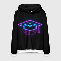 Толстовка-худи мужская Неоновый магистр, цвет: 3D-белый