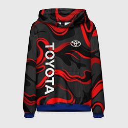 Мужская толстовка Toyota - красные языки пламени