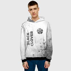 Толстовка-худи мужская Black Clover - white gradient вертикально, цвет: 3D-черный — фото 2