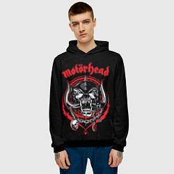 Толстовка-худи мужская Motorhead skull, цвет: 3D-черный — фото 2