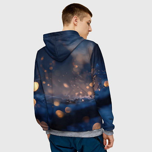 Мужская толстовка Милые влюбленные совушки / 3D-Меланж – фото 4