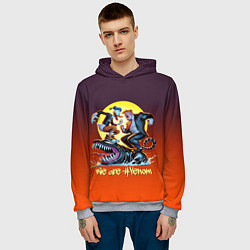 Толстовка-худи мужская Two Donalds and Venom - meme, цвет: 3D-меланж — фото 2