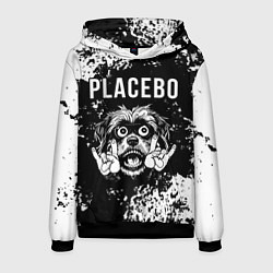 Толстовка-худи мужская Placebo рок пес, цвет: 3D-черный