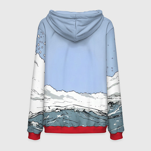 Мужская толстовка Русский не сдаются - мощный медведь / 3D-Красный – фото 2