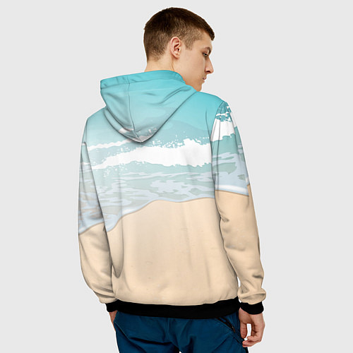 Мужская толстовка Keep your ocean inside / 3D-Черный – фото 4