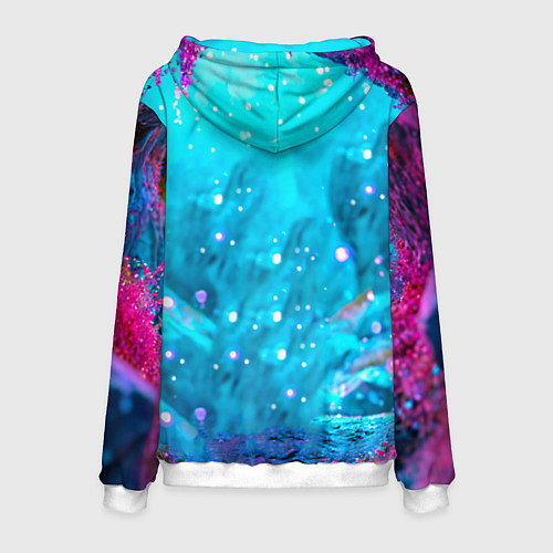 Мужская толстовка Белый розовый медведь / 3D-Белый – фото 2