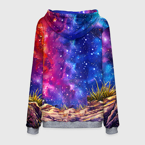 Мужская толстовка Пума и звездное небо / 3D-Меланж – фото 2