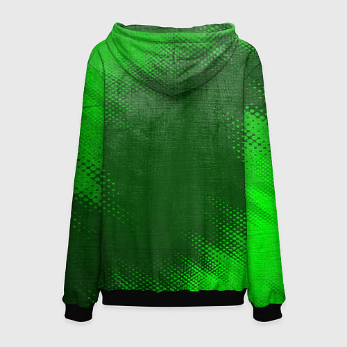 Мужская толстовка Demon Slayer - green gradient / 3D-Черный – фото 2