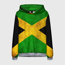 Толстовка-худи мужская Jamaica flag, цвет: 3D-меланж