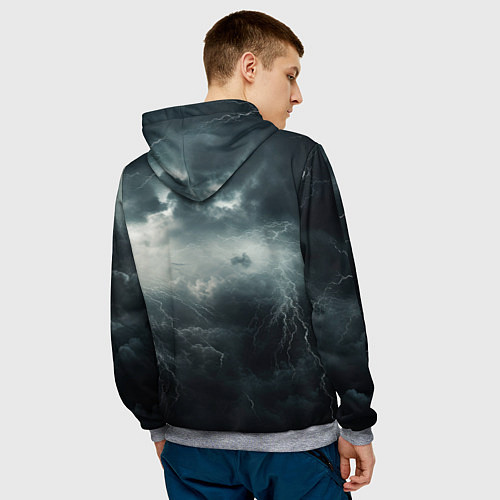 Мужская толстовка Kingdom Come Deliverance 2 мрачный фон / 3D-Меланж – фото 4