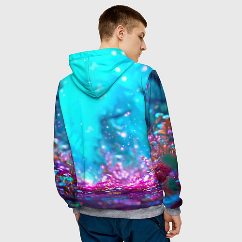 Мужская толстовка Белый буйвол / 3D-Меланж – фото 4