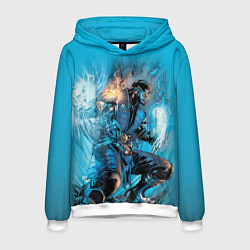 Толстовка-худи мужская Mortal Kombat - Sub-Zero, цвет: 3D-белый