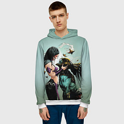 Толстовка-худи мужская Mileena & Kotal Kahn - Mortal Kombat, цвет: 3D-белый — фото 2