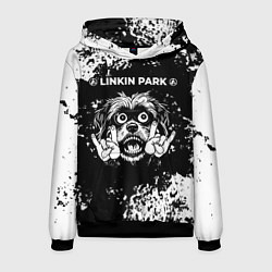 Толстовка-худи мужская Linkin Park 2024 рок пес, цвет: 3D-черный