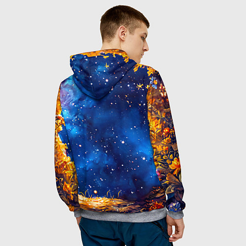 Мужская толстовка Крыса и космическое небо / 3D-Меланж – фото 4