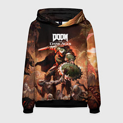 Толстовка-худи мужская Doom slayer Doom the dark ages, цвет: 3D-черный