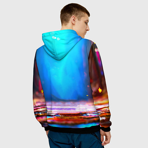 Мужская толстовка Ушастый зайка / 3D-Черный – фото 4