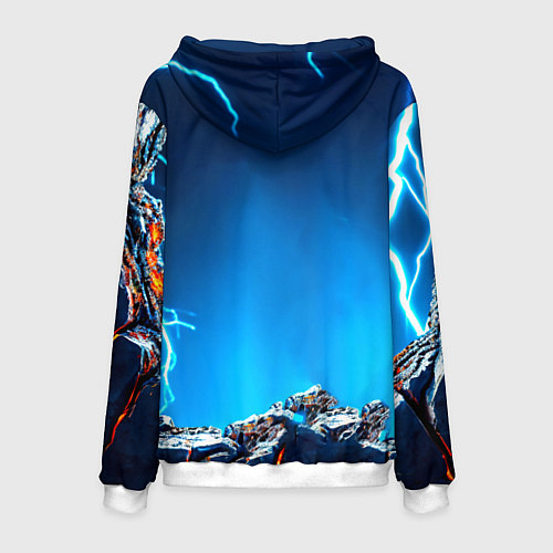 Мужская толстовка Тукан и молния / 3D-Белый – фото 2